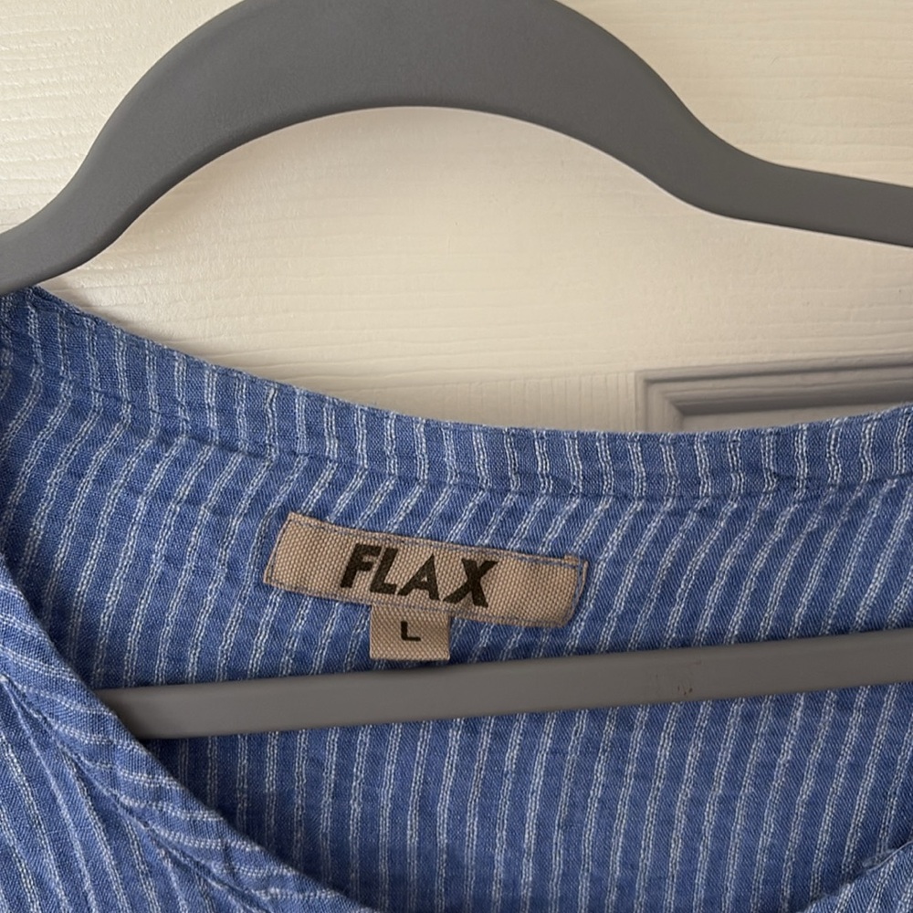 Flax linen button up tunic - Picture 2 of 5